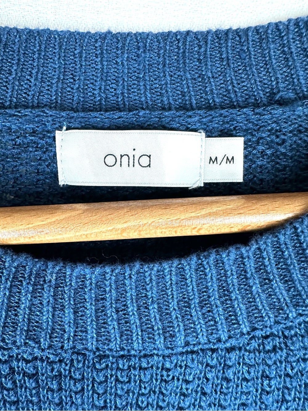 Onia Cropped Waffle Crewneck Pullover Sweater Linen Lightweight - Picture 5 of 10